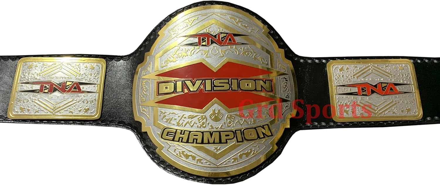 X Division Wrestling Championship Belt Adult Dual Gold Plated
