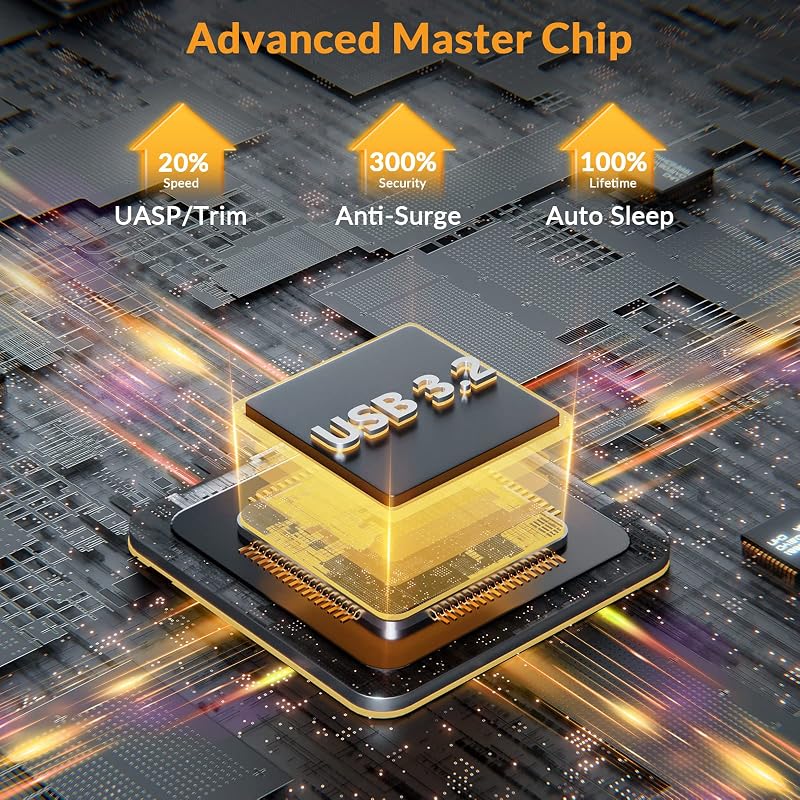 Carcasă externă iDsonix pentru SSD M.2 NVMe PCIe, USB-C 3.2 Gen2 10Gbps, adaptor din aluminiu, montare fără unelte, compatibil UASP, M-Key și B+M, dimensiuni 2230 2242 2260 2280