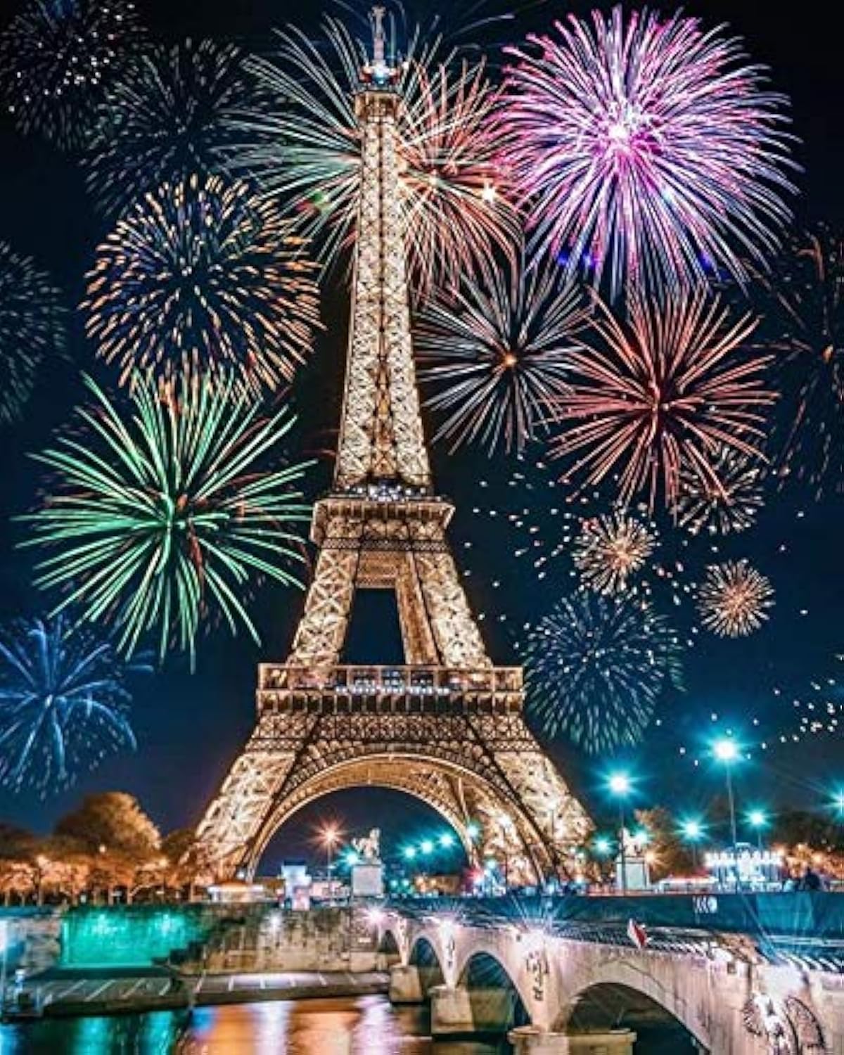 TREXEE 5D Diamond Eiffel Tower Paint Kits for Adults, DIY Diamond Art Paris Eiffel Tower Painting Craft for Home Wall Decoration, Eiffel Tower (30X40 CM) DIY Crafts Kits (Frameless)-image-46