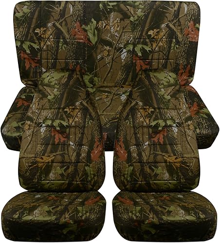Miniatura 7 de Fundas camufladas para asientos para Jeep Wrangler YJ 1987 a 1995, set completo para frente y asientos traseros, 19 estampados, 1988 1989 1990 1991