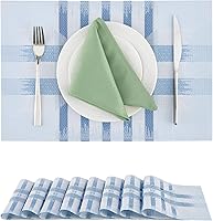 Vista 67 de Leetaltree - Manteles individuales, resistentes al calor, antideslizantes, para mesa de comedor, lavables, duraderos, tejido de PVC