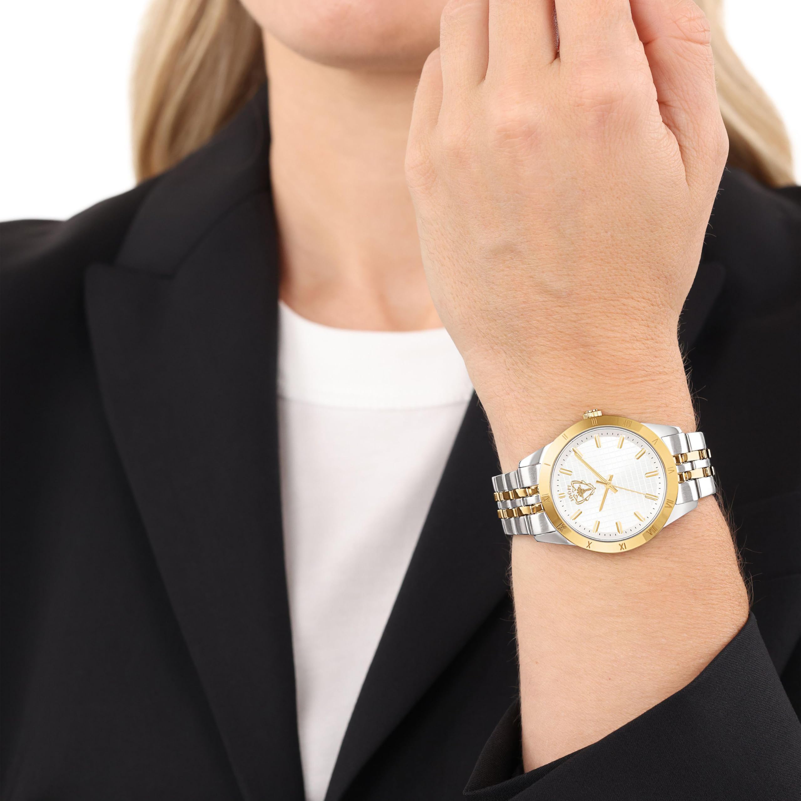JOOP! Armbanduhr für Damen, Quarzuhr Analog, mit Edelstahl Armband, 5 bar Wasserdicht, Geschenk für Freundin und Frau, Edelstahluhr in Uhrenbox