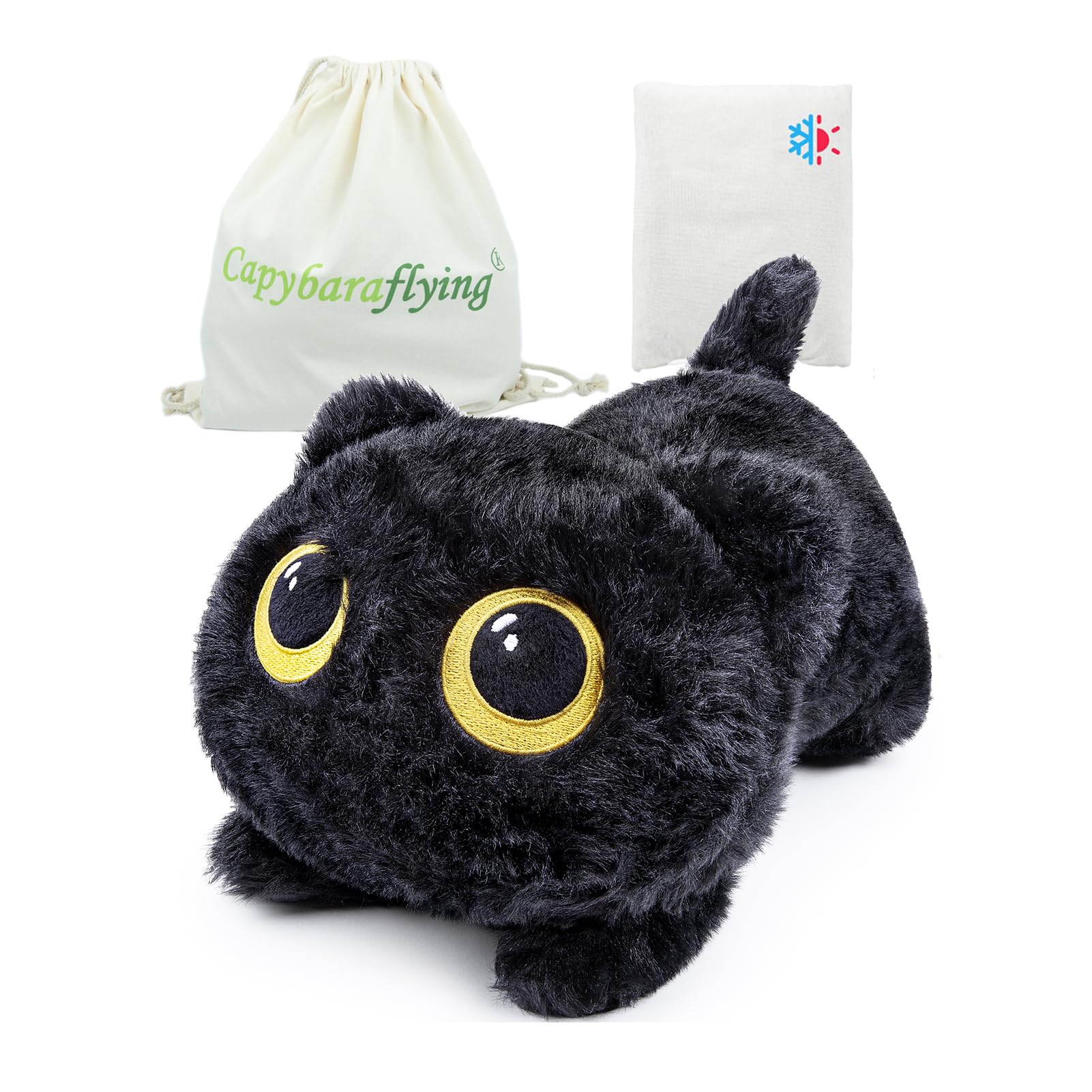 capybaraflying Weighted Gray cat Plush Toy 50cm/4.4lb, Simulation Gray cat Weighted Plush Toy Pillow,Microwavable Soft Stuffed Animal Cuddle Toy,Suitable for Bedroom, Living Room, Party Decoration. โ image 1