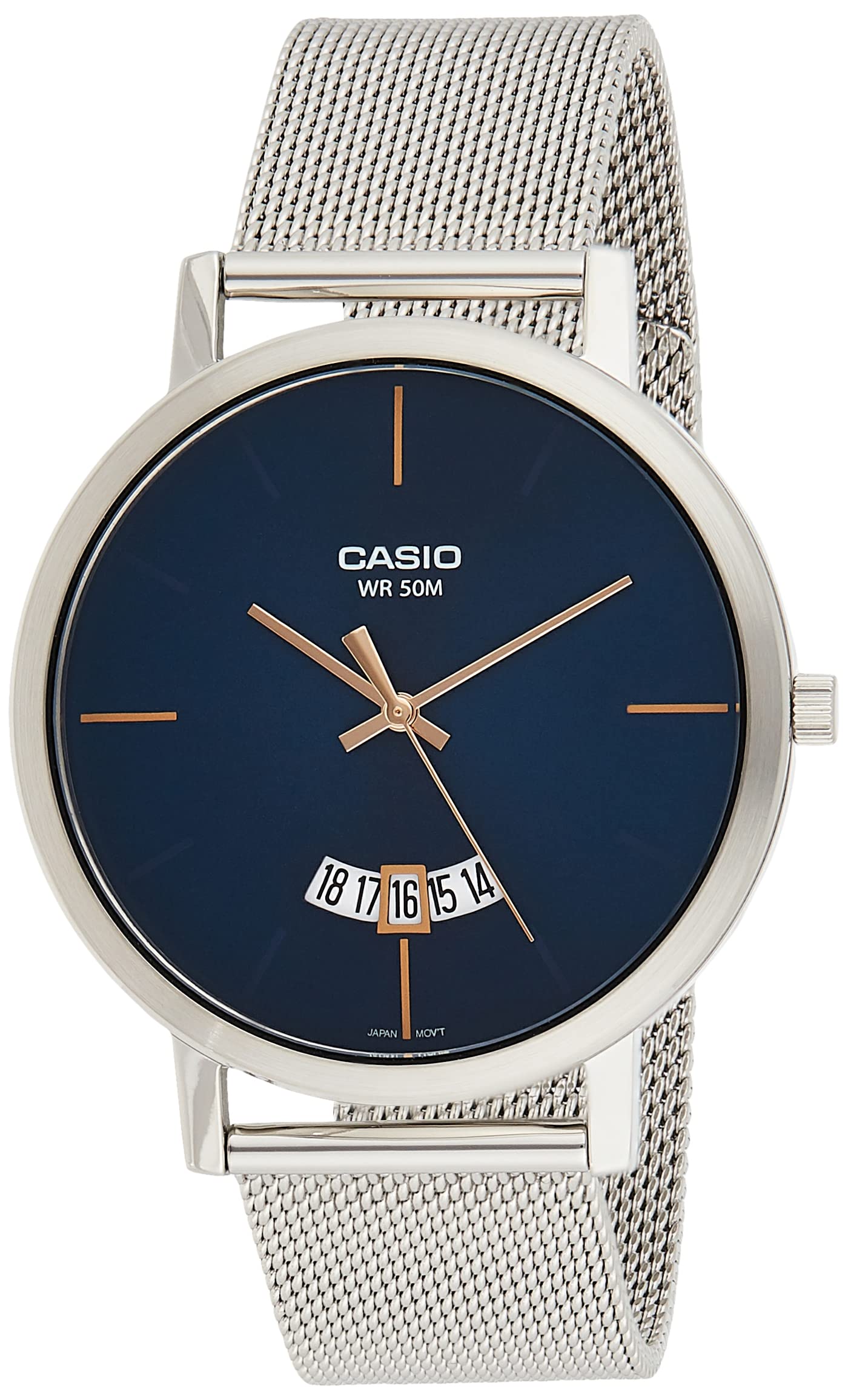 Casio Analog Blue Dial Men's Watch-MTP-B100M-2EVDF