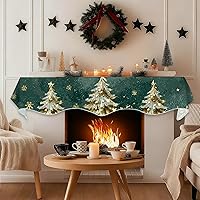Vista 4 de Bufanda de Navidad para chimenea, cubierta decorativa para Navidad, invierno, mantel superior