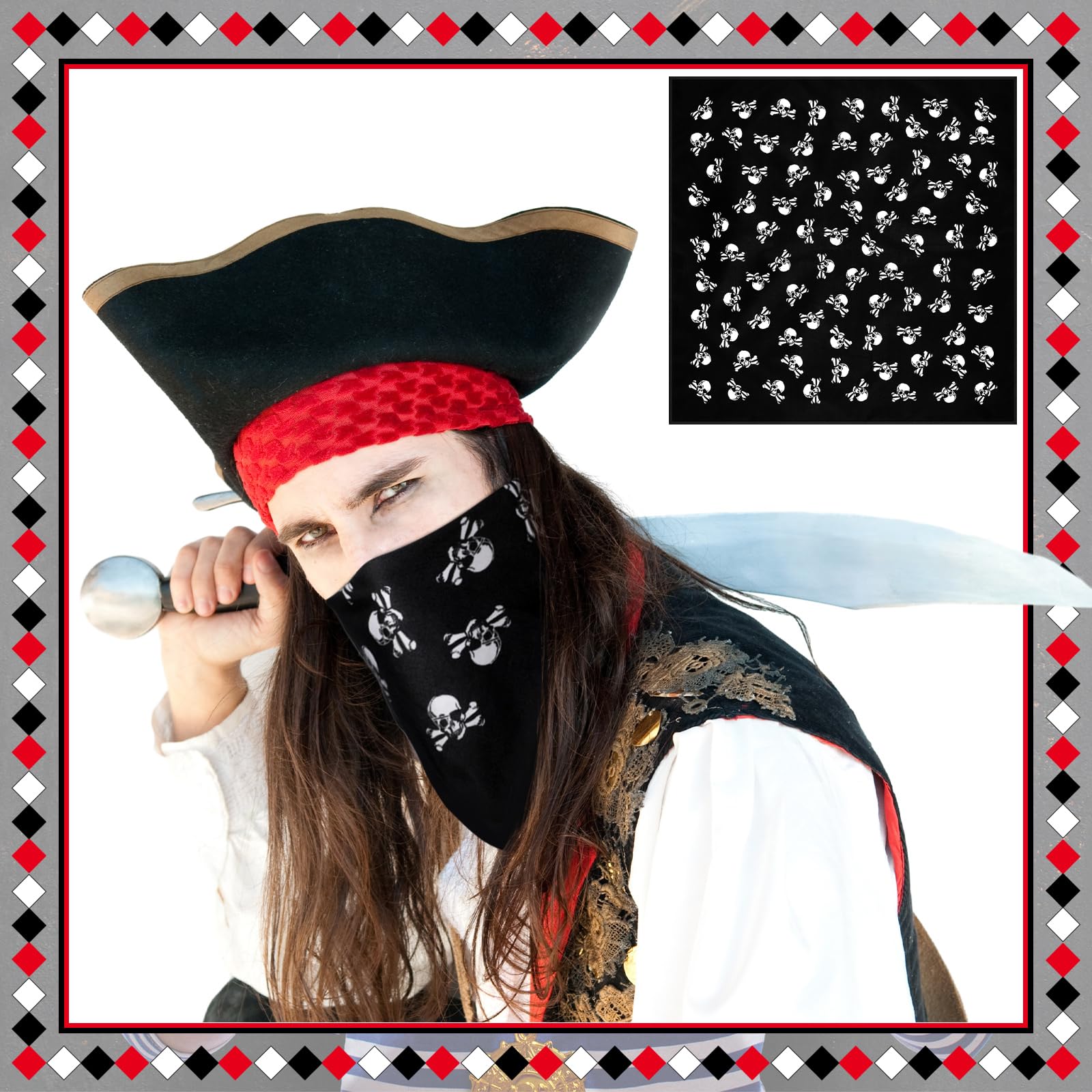 DH2 @♡★681   カリブの海賊 バンダナ DH2 @♡☆681 カリブの海賊 バンダナ DH2 @♡☆681 カリブの海賊 バンダナ