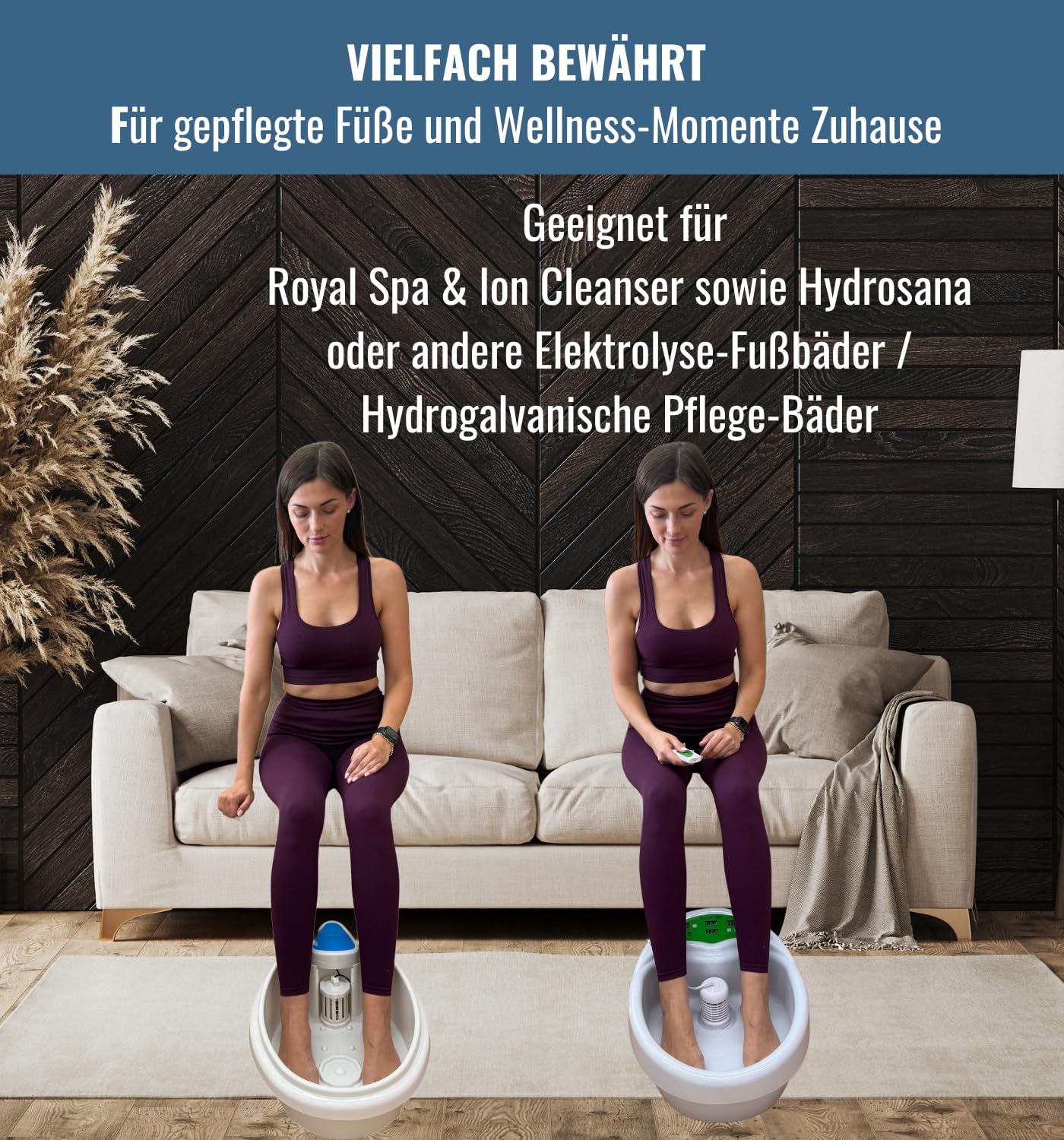 1000 g Sale attivante per Hydrosana, Bioenergiser Detox Spa, Ion Cleanser, Royal Spa e altri pediluvi - ridotto contenuto di sodio, arricchito con potassio e magnesio