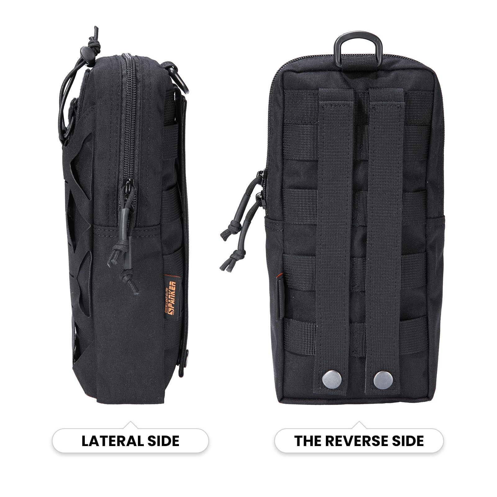 EXCELLENT ELITE SPANKER Pochettes Molle Tactiques Découpées au Laser Sac de Taille Utilitaire Sac EDC Compact, Pochette Utilitaire Militaire