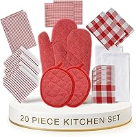 Vista 29 de LANE LINEN Juego de 4 paños de cocina de algodón para secar platos, 18 x 28 pulgadas, absorbentes, de secado rápido, color gris