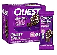 Vista 1 de Quest Nutrition Paquete Doble de Galletas Glaseadas, Sabor Pastel de Chocolate, 1g de Azúcar, 11g de Proteína, 2g de Carbohidratos Netos, Sin