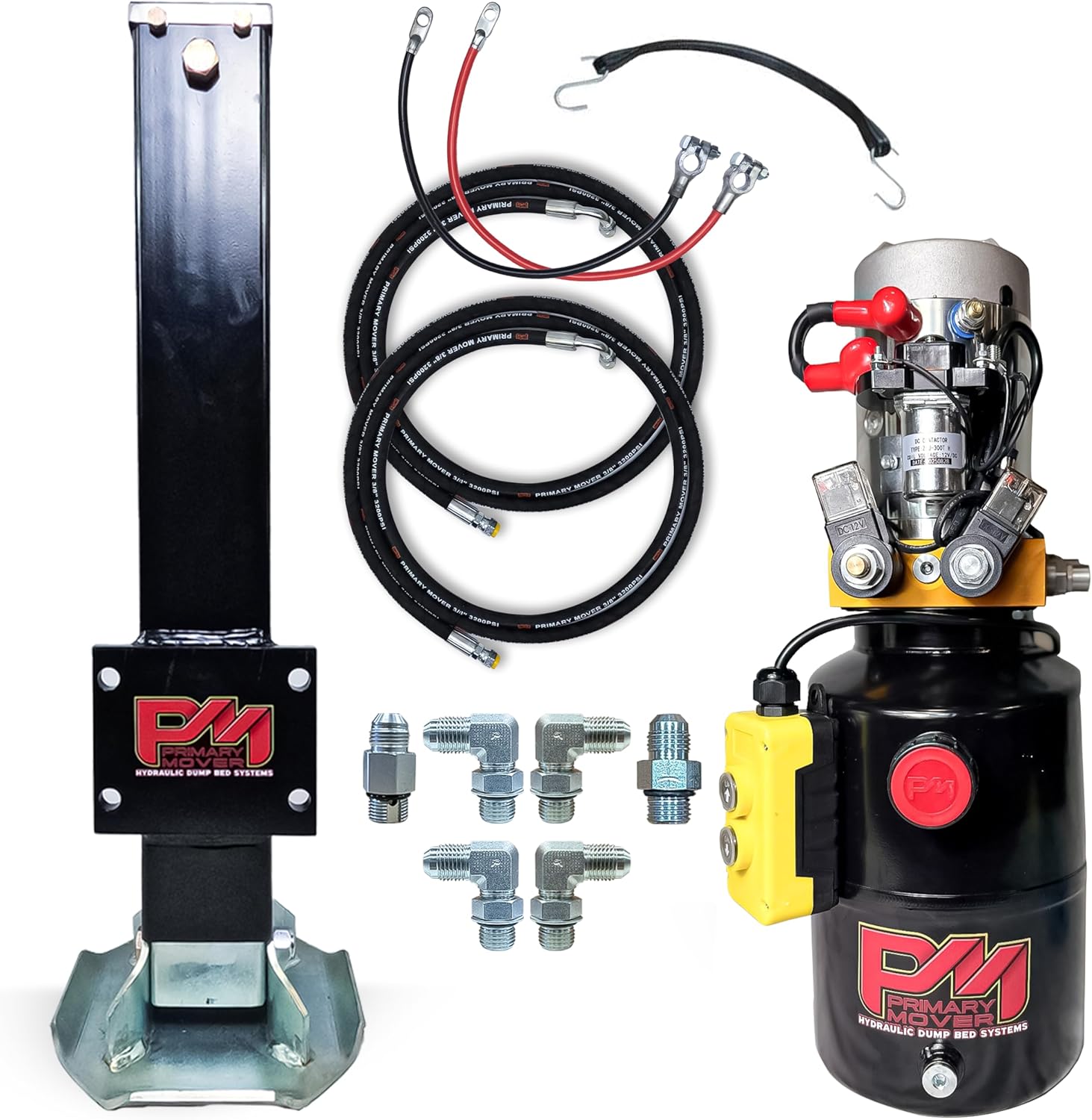 Hydraulic Trailer Jack (12,000 lb) - Power Jack 12K Double Acting, Lift Trailer Jack Stand with Hydraulic Power Unit (12k Jack Kit Bolt On) PFJ-1-MB-K