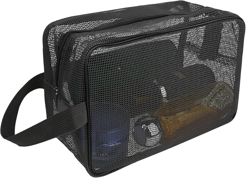 Necessaire de tela com zíper Jeffdad preta, 1 unidade