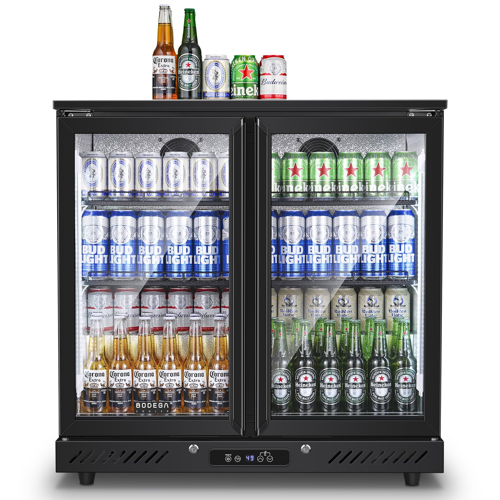 BODEGACOOLER 7.4 Cu Ft 2-Door Back Bar Cooler