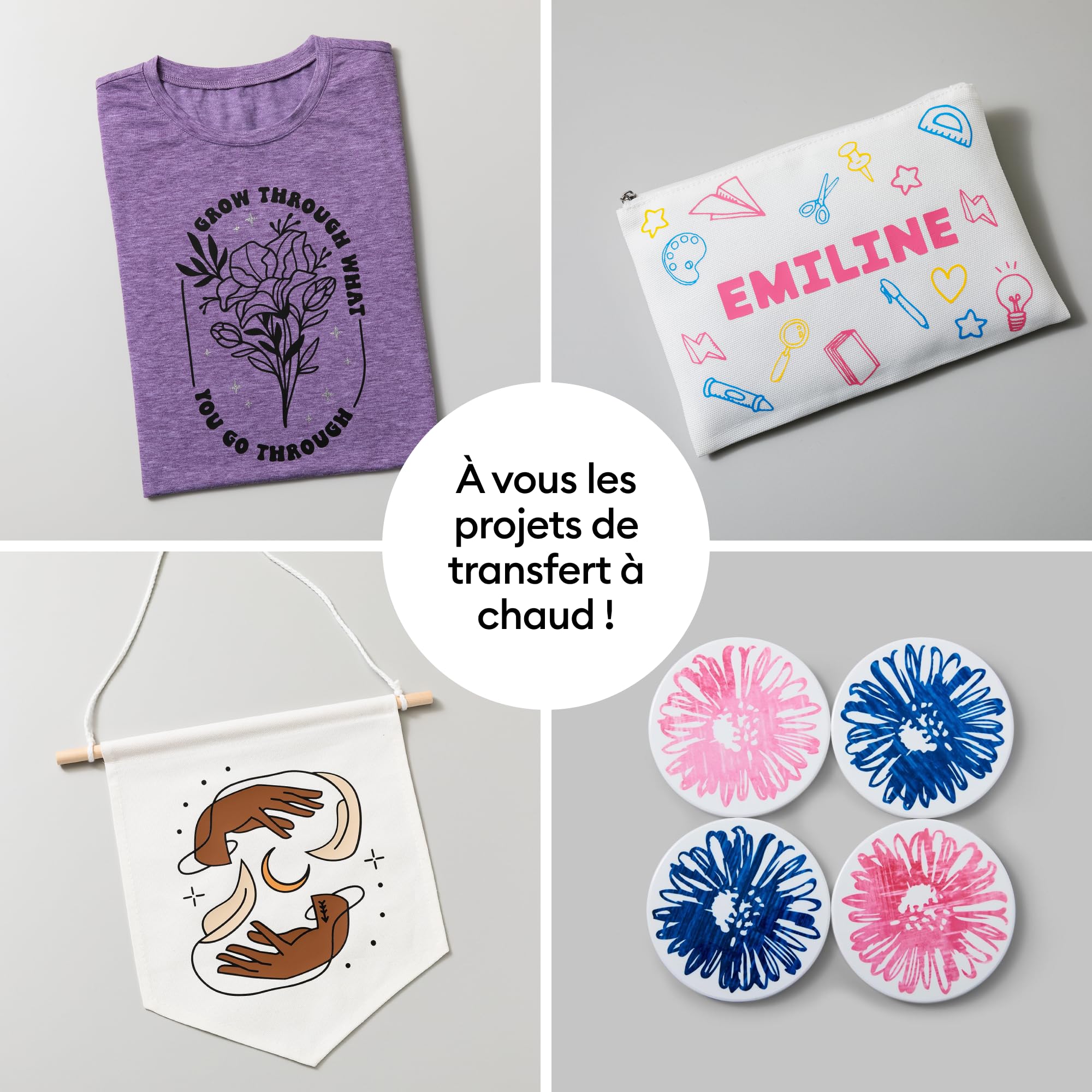 Cricut EasyPress 3, Plaque chauffante de 22, 5 cm x 22, 5 cm (9 po x 9 po), Presse à chaud pour T-shirts, coussins, tote bags et plus, Pour une utilisation avec le vinyle thermocollant (HTV)