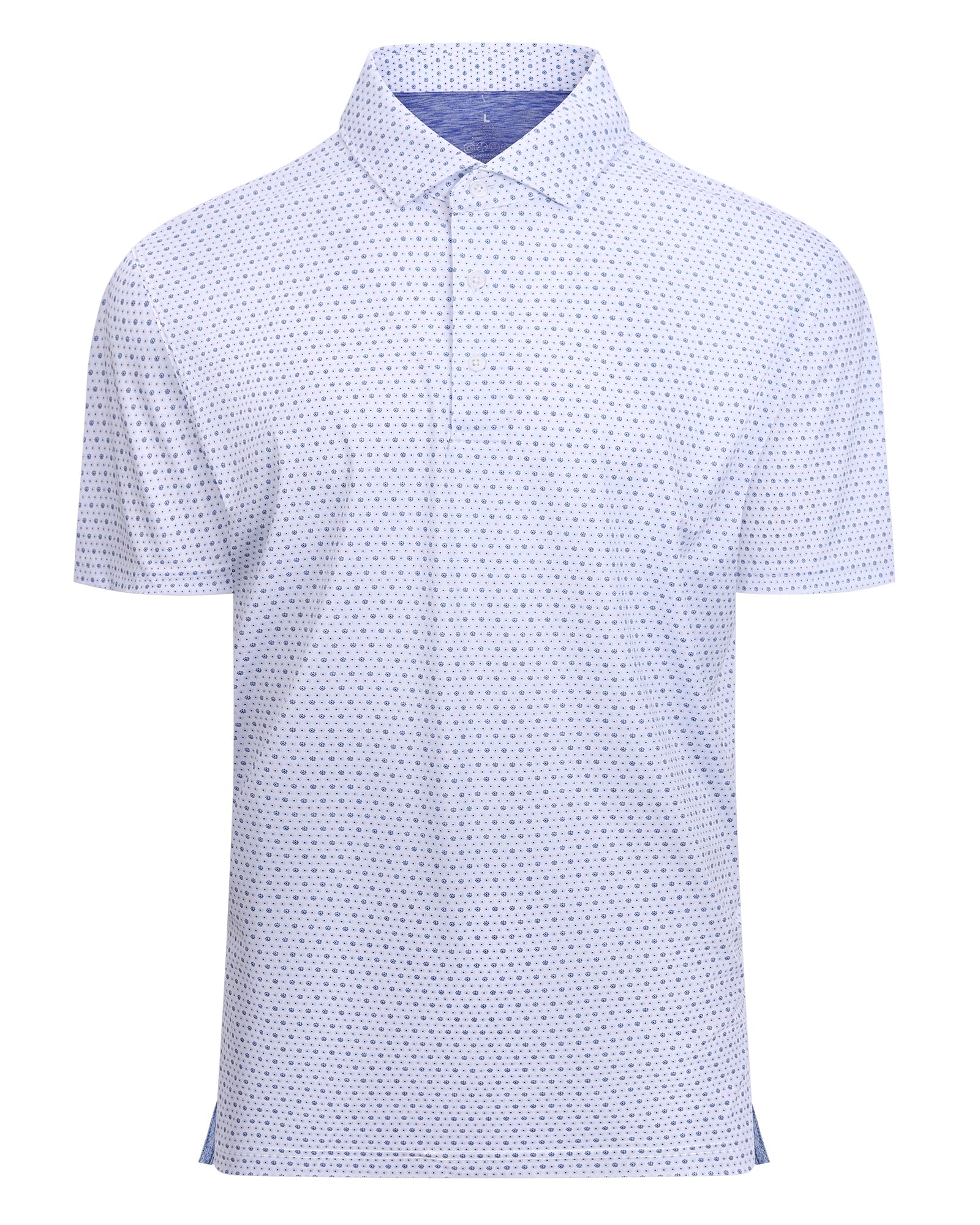 Damipow Golf Shirts for Men Dry Fit Short Sleeve Print Collared Polo Shirt