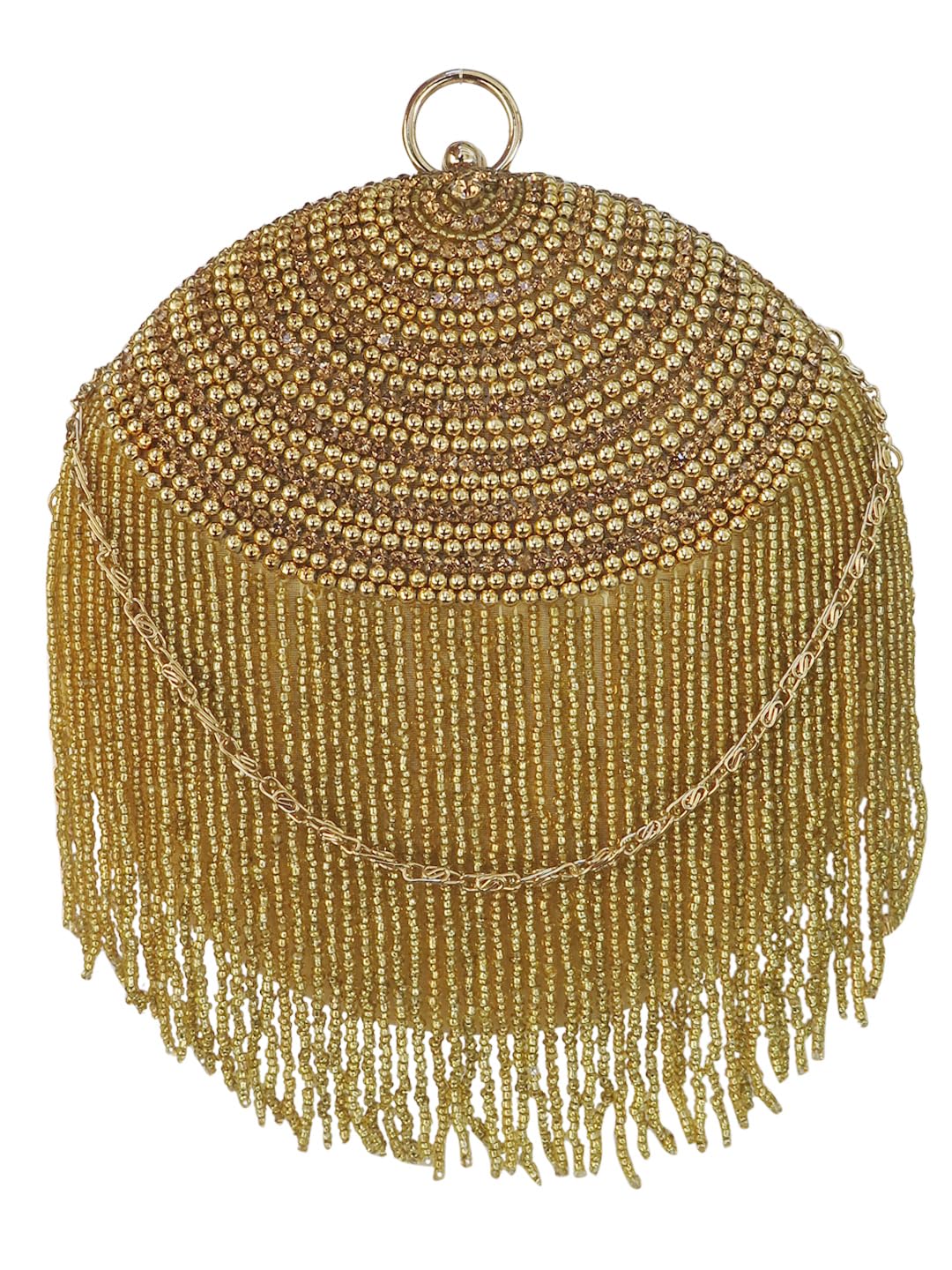 Women White Box Clutch Beaded Handmade Silk Chain bag Ladies Bridal Evening Purse Embroidered Rounded Sling Wedding Wristlet handbag-image-9