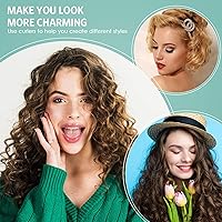 Vista 7 de Syhood 24 rodillos para el cabello, rodillos de plástico de tamaño pequeño con peine de acero para herramientas de peluquería cortas y largas