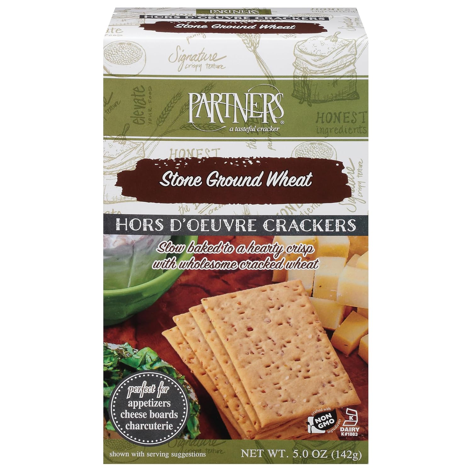 Galletas Stone Ground Wheat Crackers Partners 5 oz