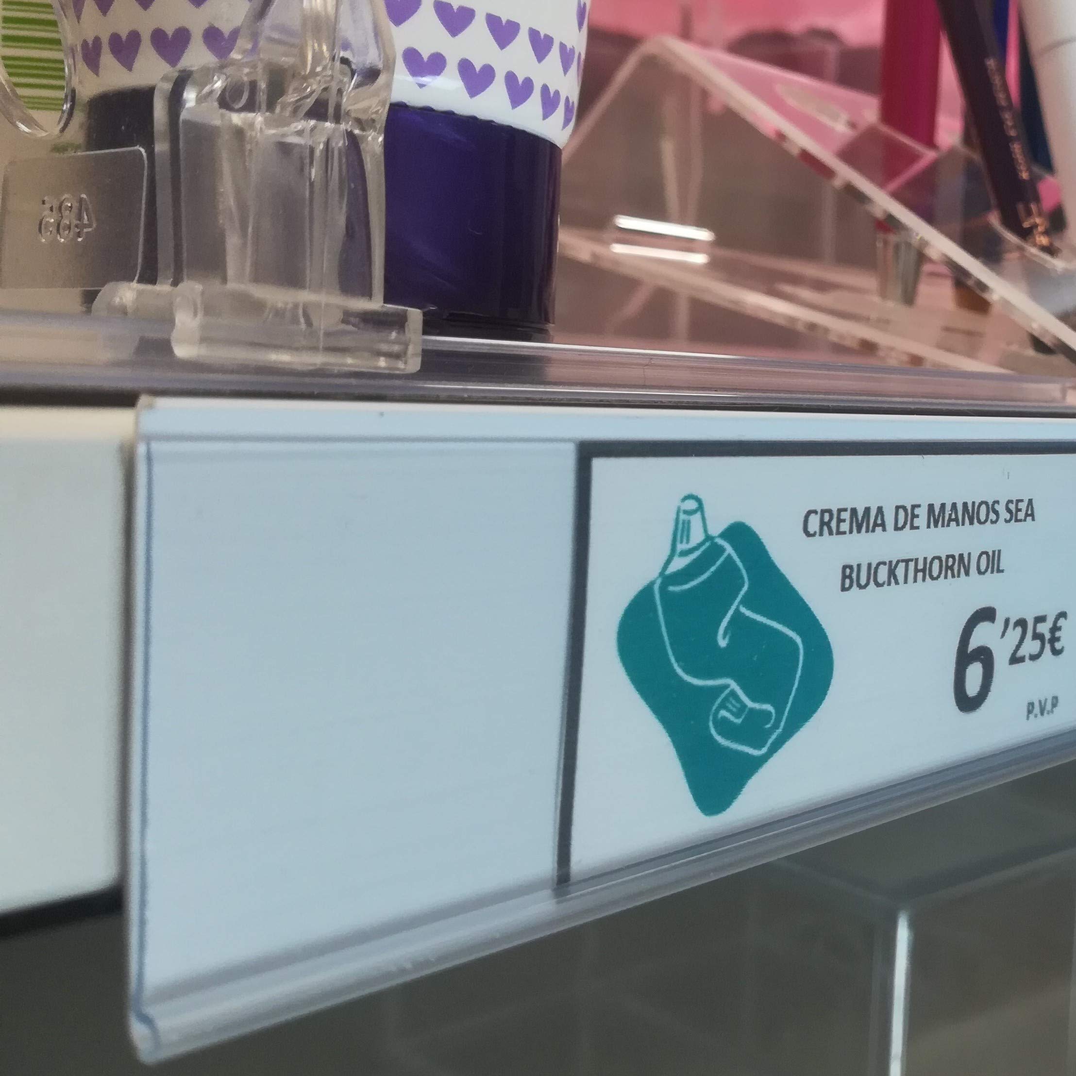 CONFEZIONE 50 portaprezzo con adesivo da 1 metro per etichette da 39mm Trasparente. Etichette Prezzi Negozio, Portaprezzo Scaffale, Portaprezzo Adesivo, Cartelli per Prezzi