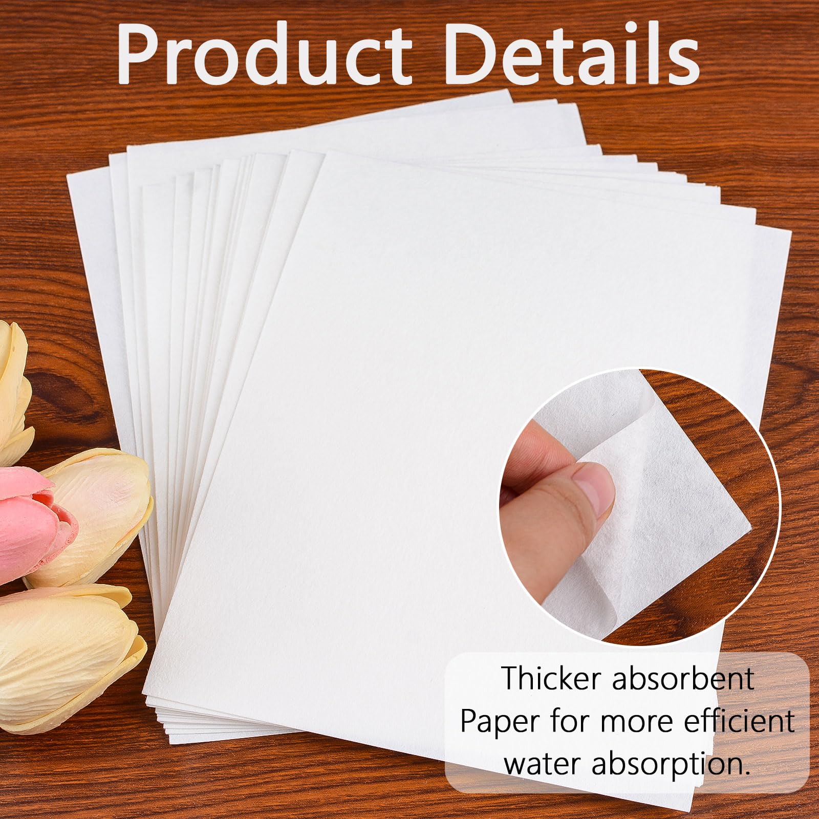 SEWACC 1ensemble Papier Buvard pour Presse à Fleurs Lot de Chiffons Absorbants Outils pour Fleurs Séchées pour Créations Artisanales Et Scrapbooking