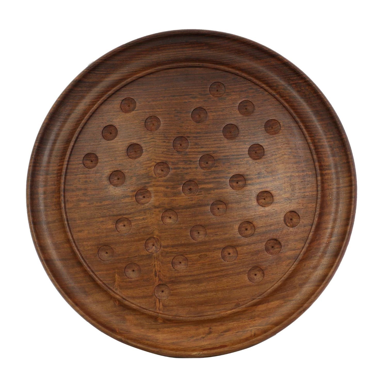 jeu de plateau du Solitaire de bois massif à la main avec des billes de voyage jeux 8,75 pouces - Cadeaux de Noël