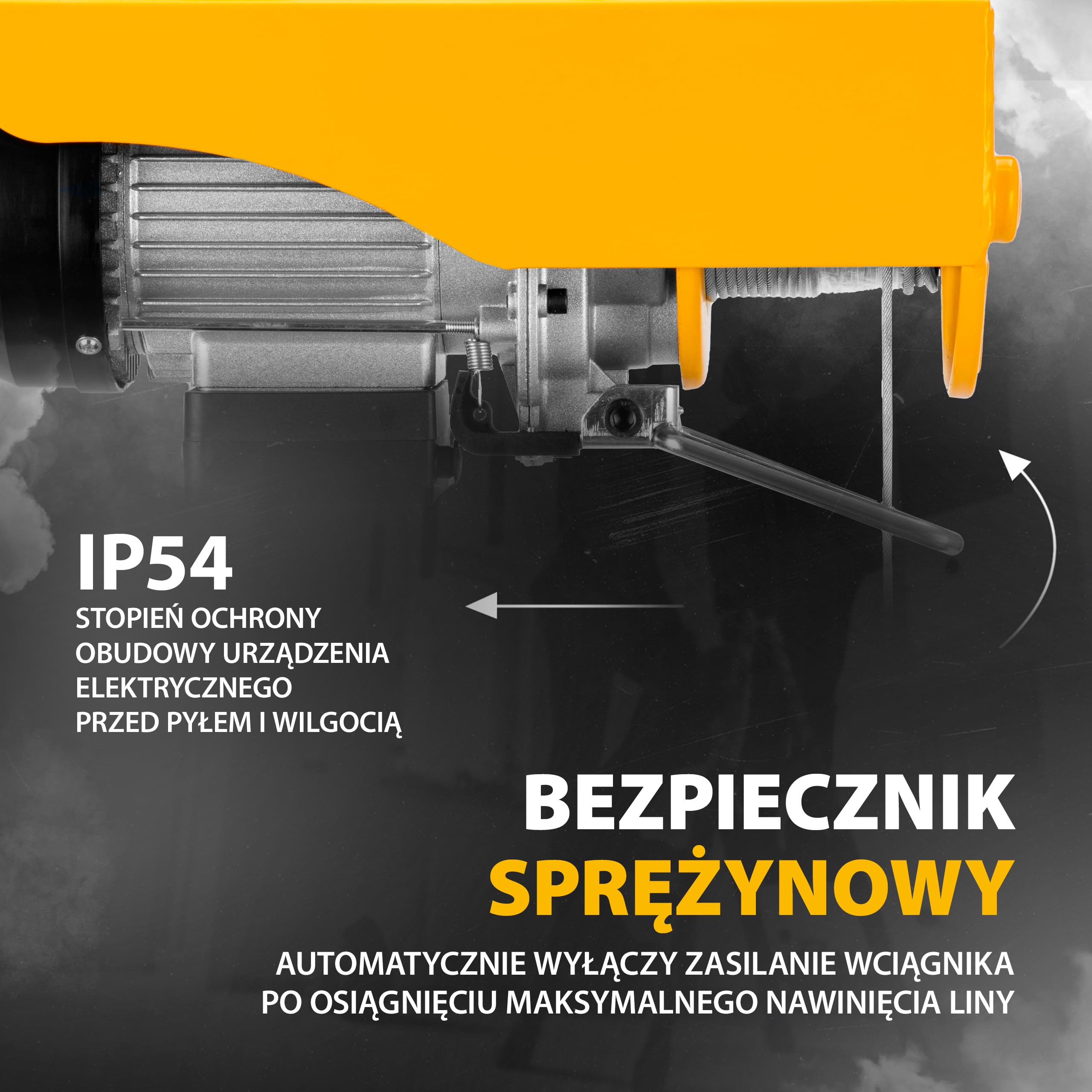 Wciągarka Elektryczna, Wyciągarka Linowa, Budowlana, 125 kg - Denzel
