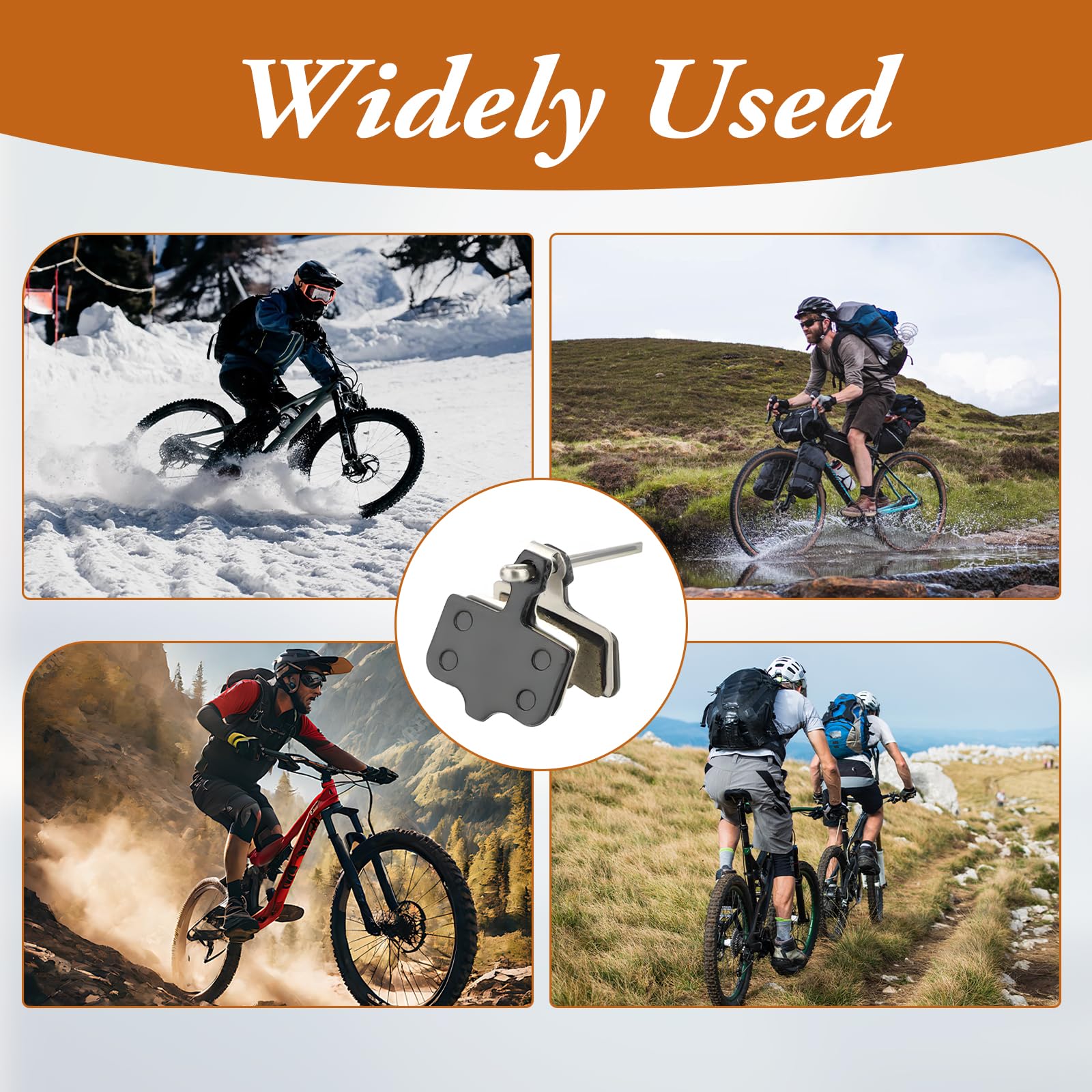 4 paia di pastiglie dei freni a disco per bicicletta, in resina, a lunga durata, per mountain bike, compatibile con Avid Elixir 1 3 5 7 9 CR DB1 DB3 DB5 XO XX X7 X9 XXWC