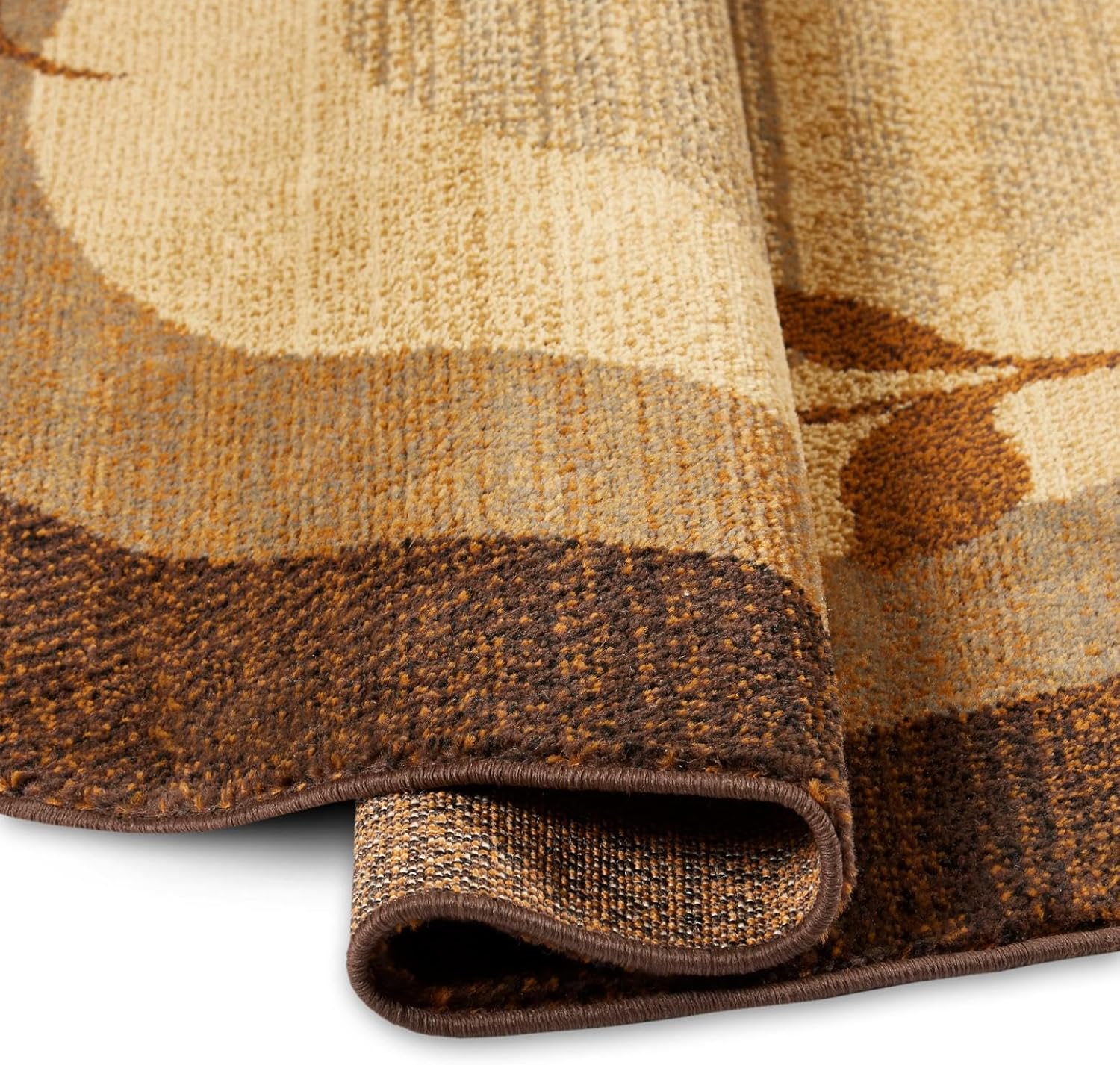 Home Dynamix Royalty Clover Modern Area Rug, Brown Multi, 7'10" Round