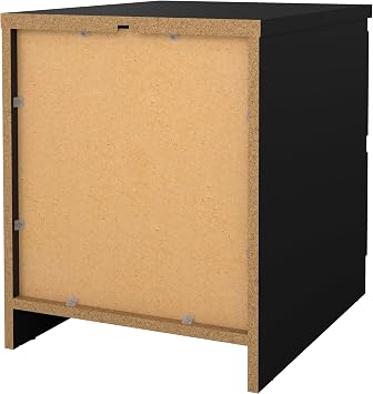 2 Drawer Nightstand, Black Matte