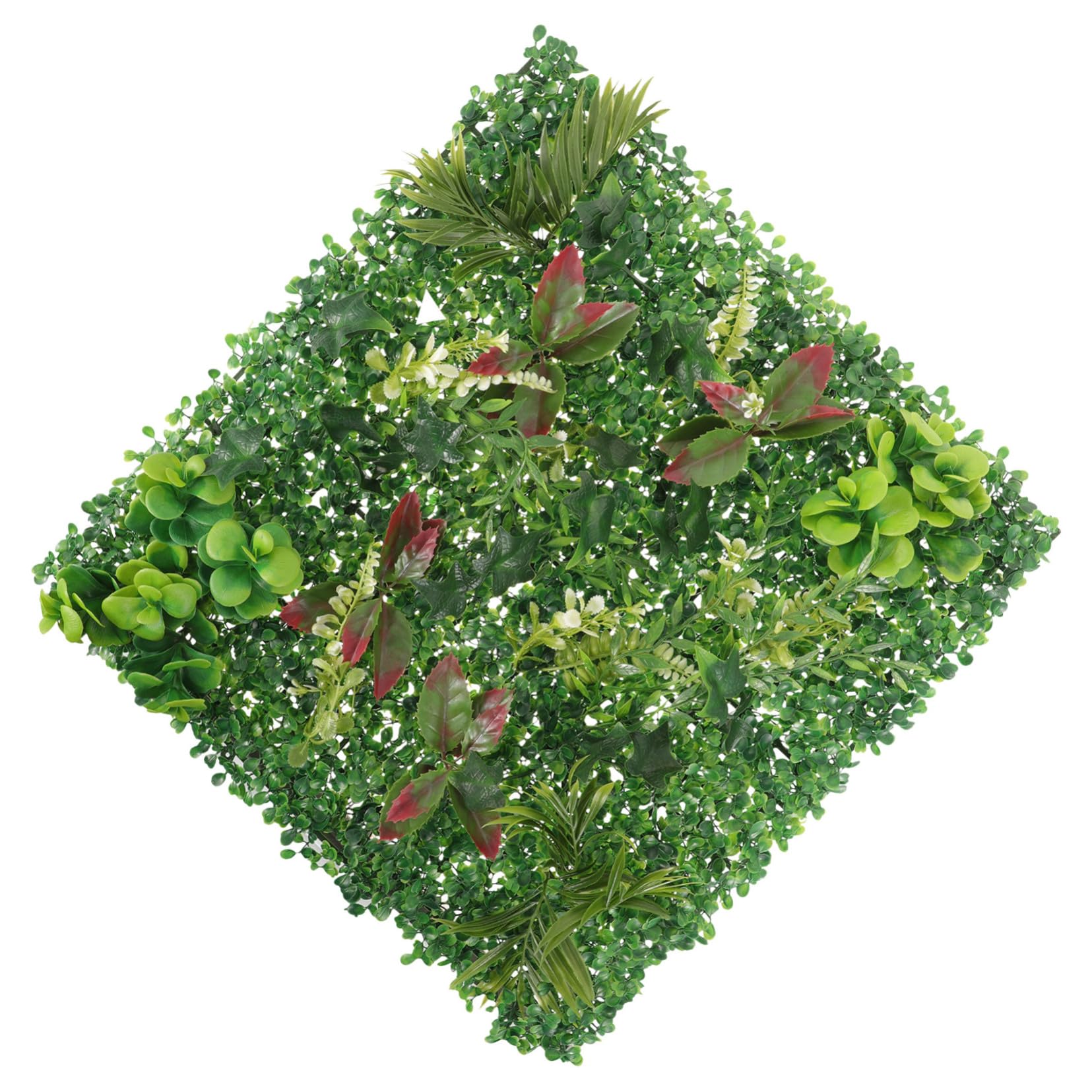 Künstliche Pflanzenwand 50x50cm aus Ldpe mit UV Schutz Pflegefrei und Realistische Grüne Wanddekoration für Innen und Außenbereich als Garten und Dachterrassen Deko