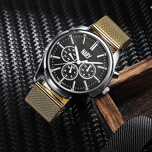 Miniatura 5 de Stainless Steel Mesh Watch Band for Mens Women, Quick Release Mesh Watch Straps 18mm 20mm 22mm 24mm 22mm Gold