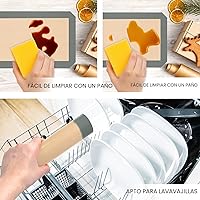 Vista 6 de Tapete de silicona para hornear, paquete de 3 bandejas reutilizables para hornear, antiadherentes y aptas para alimentos, para hornear para hacer