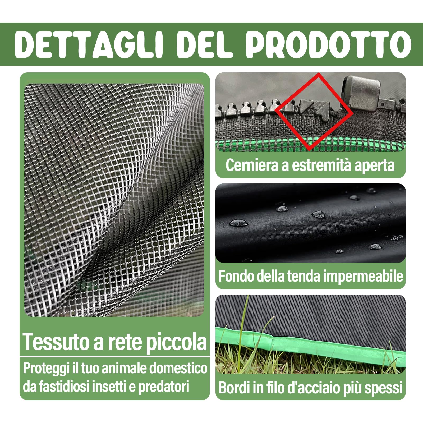 Pawtenda Recinzioni per gatto 3 in 1, portatile, per esterni, con 1 tenda a cupola, 1 tunnel dritto e 1 cubo, box all'aperto per gatto, conigli e altri animali