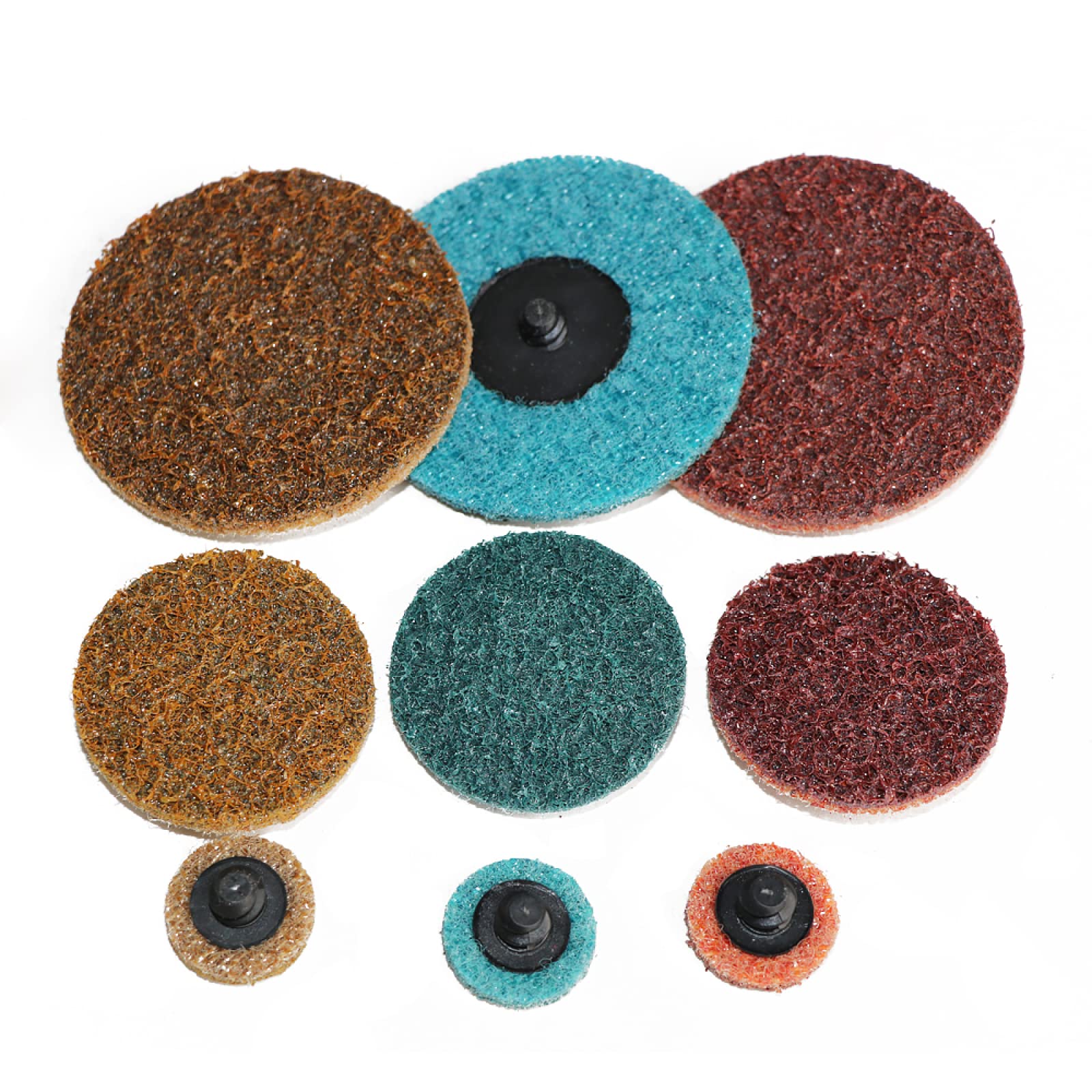 10 Stück 1 "/ 2" / 3 Zoll Rollenverschluss Oberflächenpolieren Schnellwechselscheibe Schleifpad R Typ 75 Mm Vliesscheibe,mittel 75mm