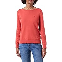 Tommy Hilfiger Pullover Donna Pullover in Maglia, Rosso (Terra Red)