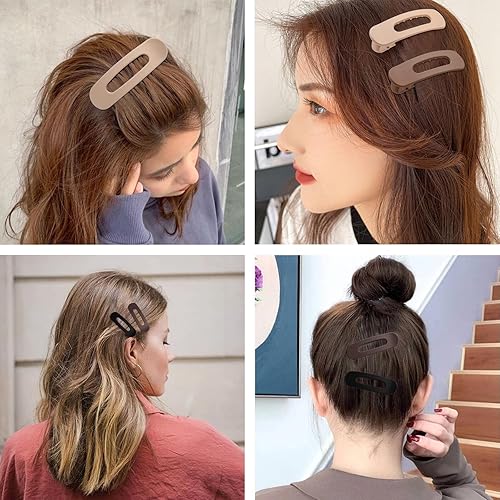 Miniatura 4 de 12 pinzas planas para el cabello, pinzas planas para cabello fino, pinzas de garra mate para mujeres, pinzas de cocodrilo de 3 tamaños, accesorios