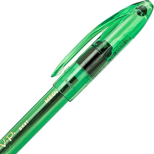 Miniatura 5 de Bolígrafo Pentel RSVP Razzle-Dazzle, (1.0mm) línea mediana, barril verde, tinta negra, caja de 12 (BK91RDD-A)