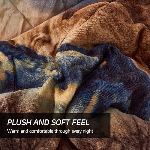 Miniatura 3 de MERRY HOME Manta de forro polar, 3 piezas, mullida, reversible, de felpa, borrego, con funda de almohada, impresa súper suave y cálida (tamaño Queen