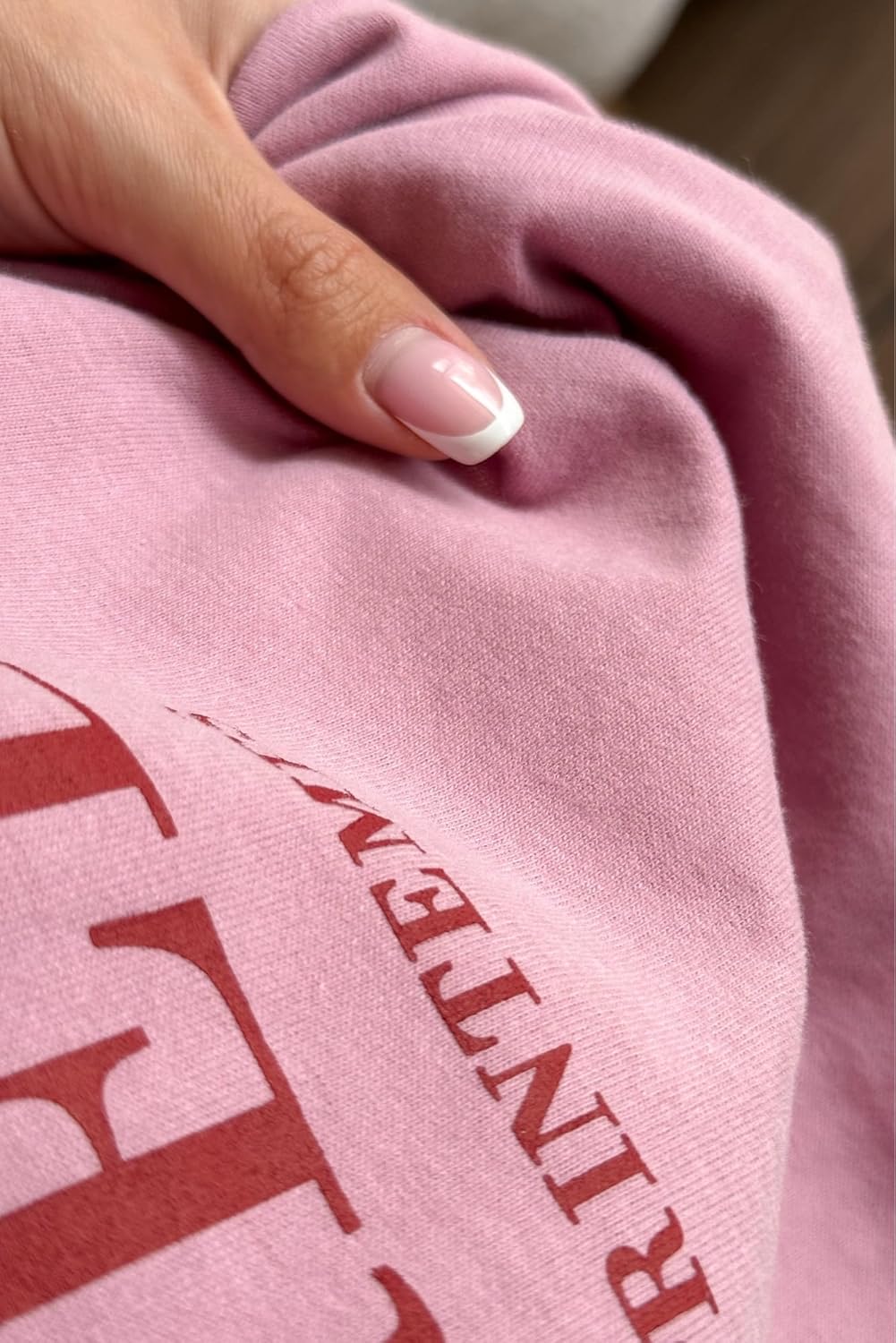 Women's Oversized Pink T-Shirt Letter Graphic Tee Short Sleeve Shirts Summer Casual Loose Beach Tops - Image 6