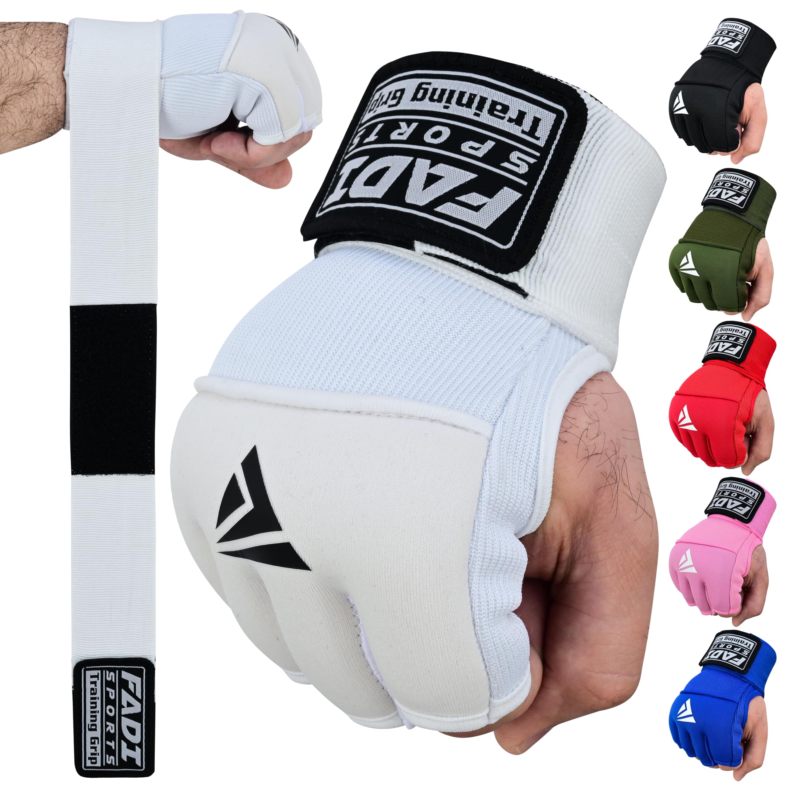 Gel Boxing Hand Wraps Inner Gloves for Men &amp; Women, Quick Slip-On Padded Knuckle Protection with Wrist Support for MMA, Muay Thai &amp; Kickboxing, Heavy Bag &amp; Martial Arts