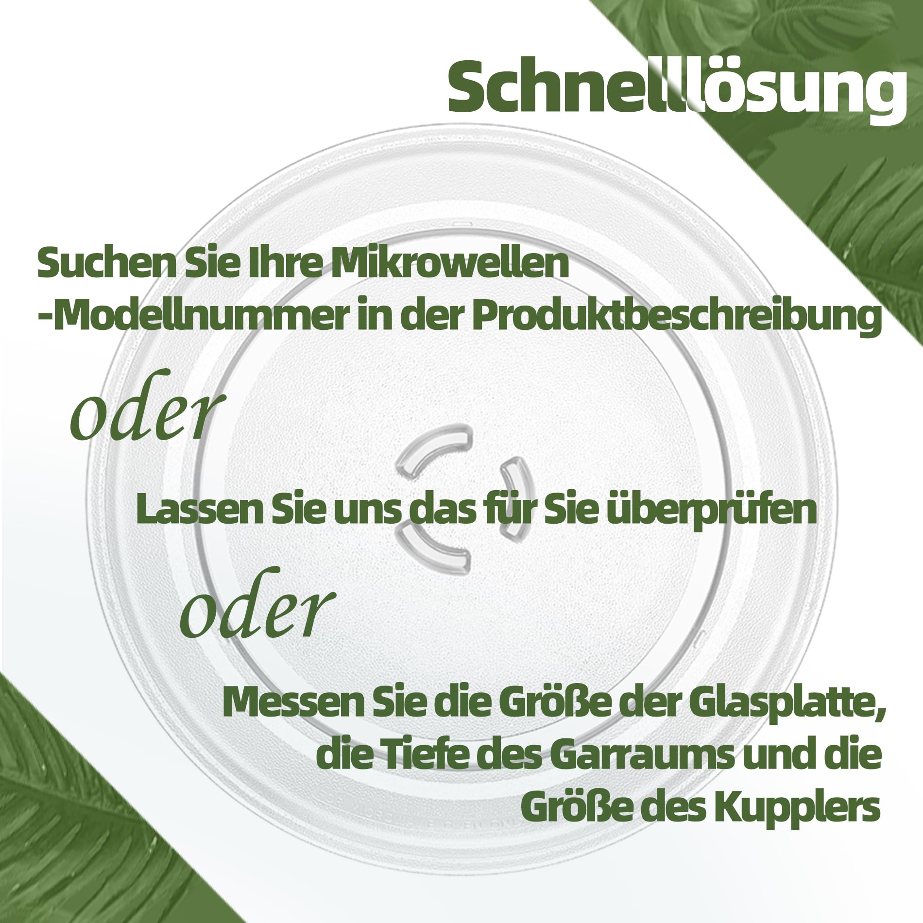 36 cm Mikrowellen Glas Platte für Whirlpool W10818723 Mikrowellen Platte Ersatz Mikrowellen Glas Platte für KitchenAid, Maytag 360 mm Mikrowellen Glas Drehteller 4375274 4252778 461967720541