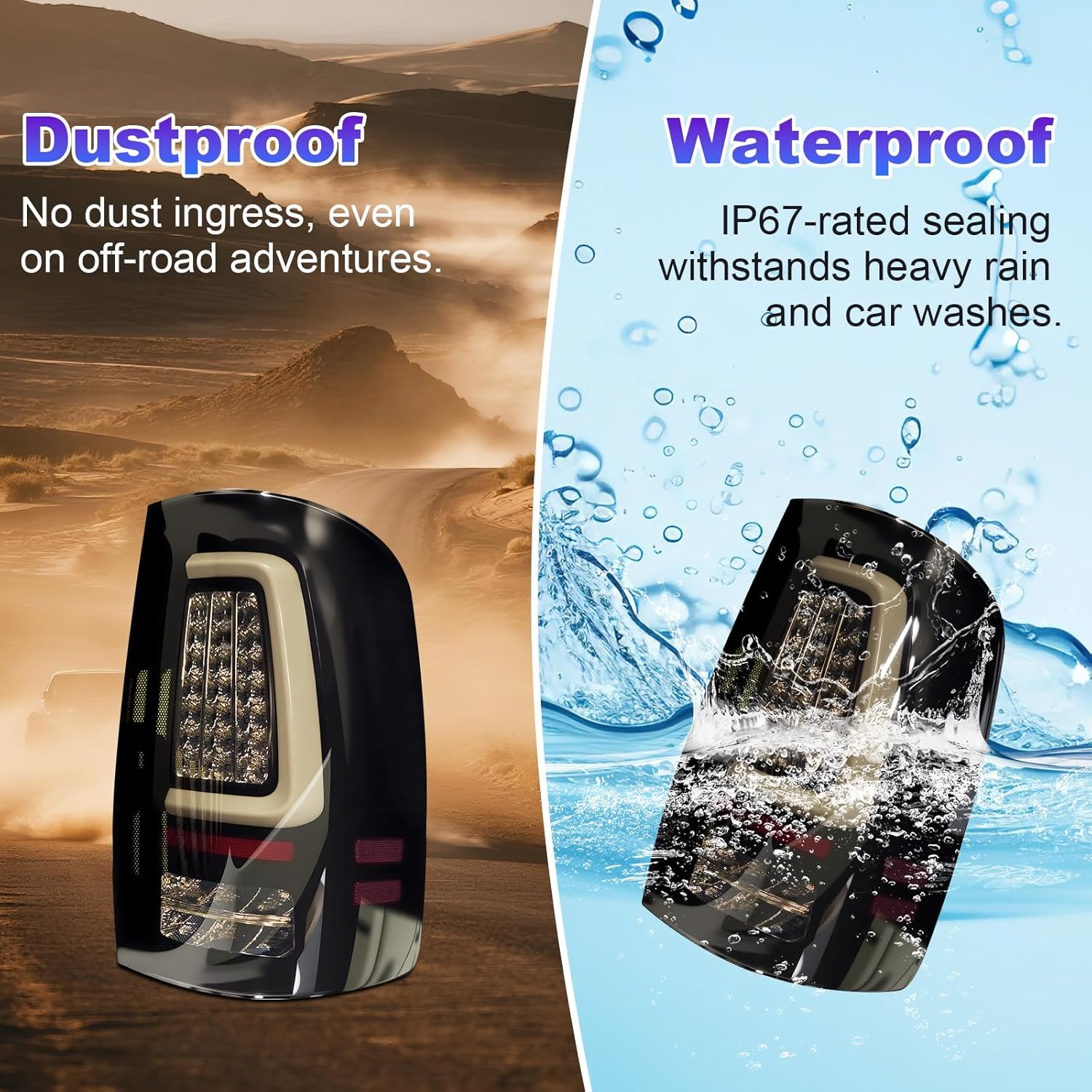 Boxlight LED Tail Lights Compatible With 2009-2018 Dodge Ram 1500 2500 3500 Tail Light Assembly Rear Tail Lights Assembly Smoked Lens 1 Pair of taillights