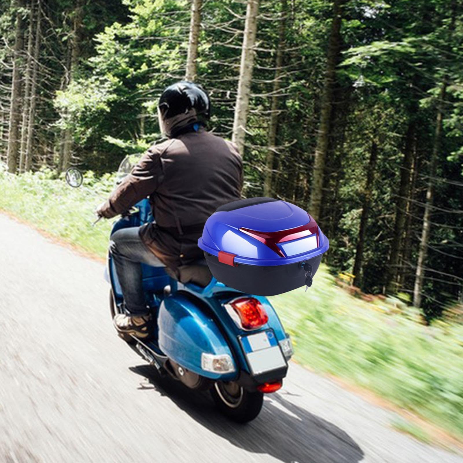 Pudełko na bagażnik motocyklowy, pudełko na bagaż motocyklowy Wbudowana