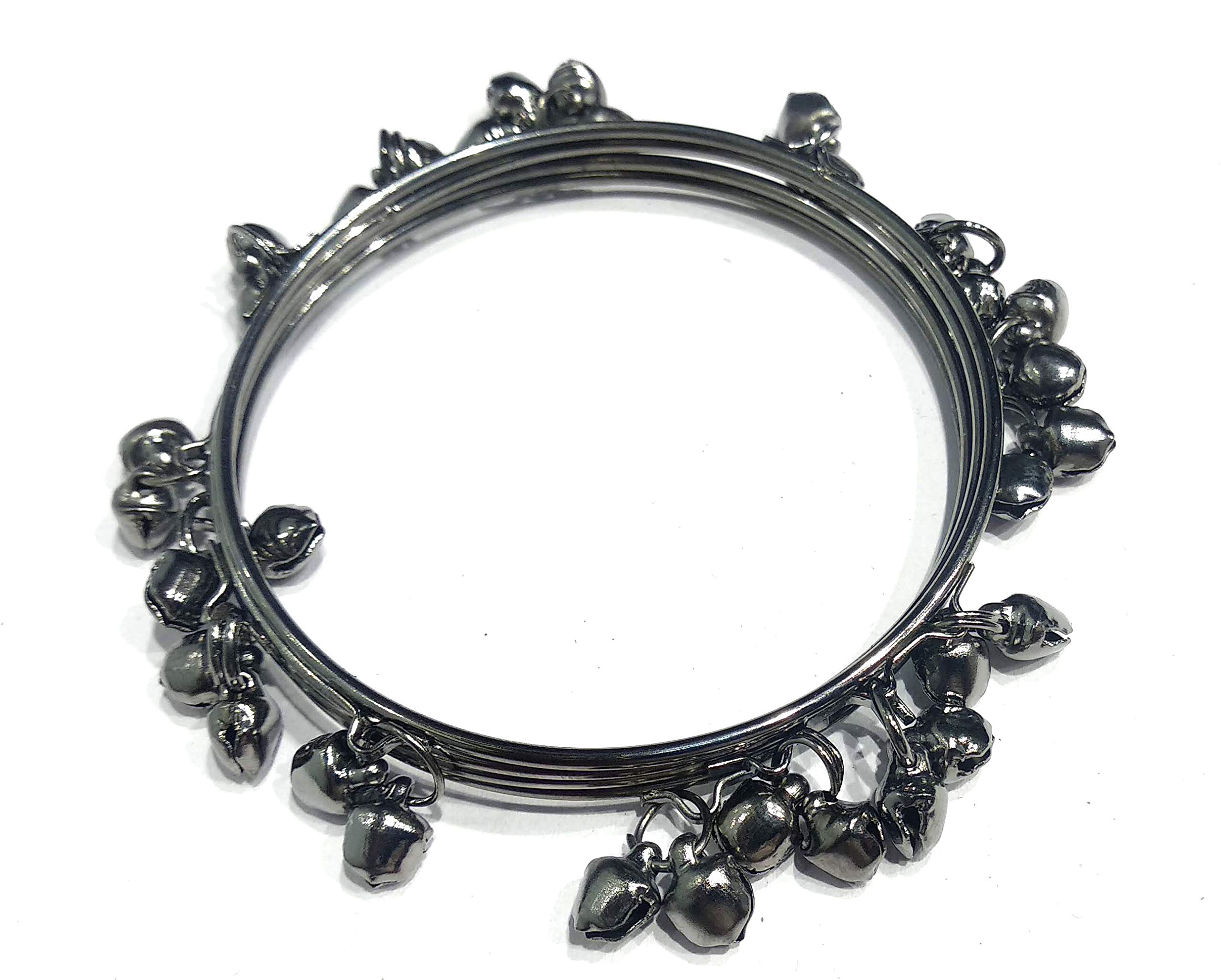 GURJARI JEWELLERS Dark Oxidised 4 Bangles set with Ghungroo charm (2.8) (B08TCFTZRF) Amazon Price History, Amazon Price Tracker