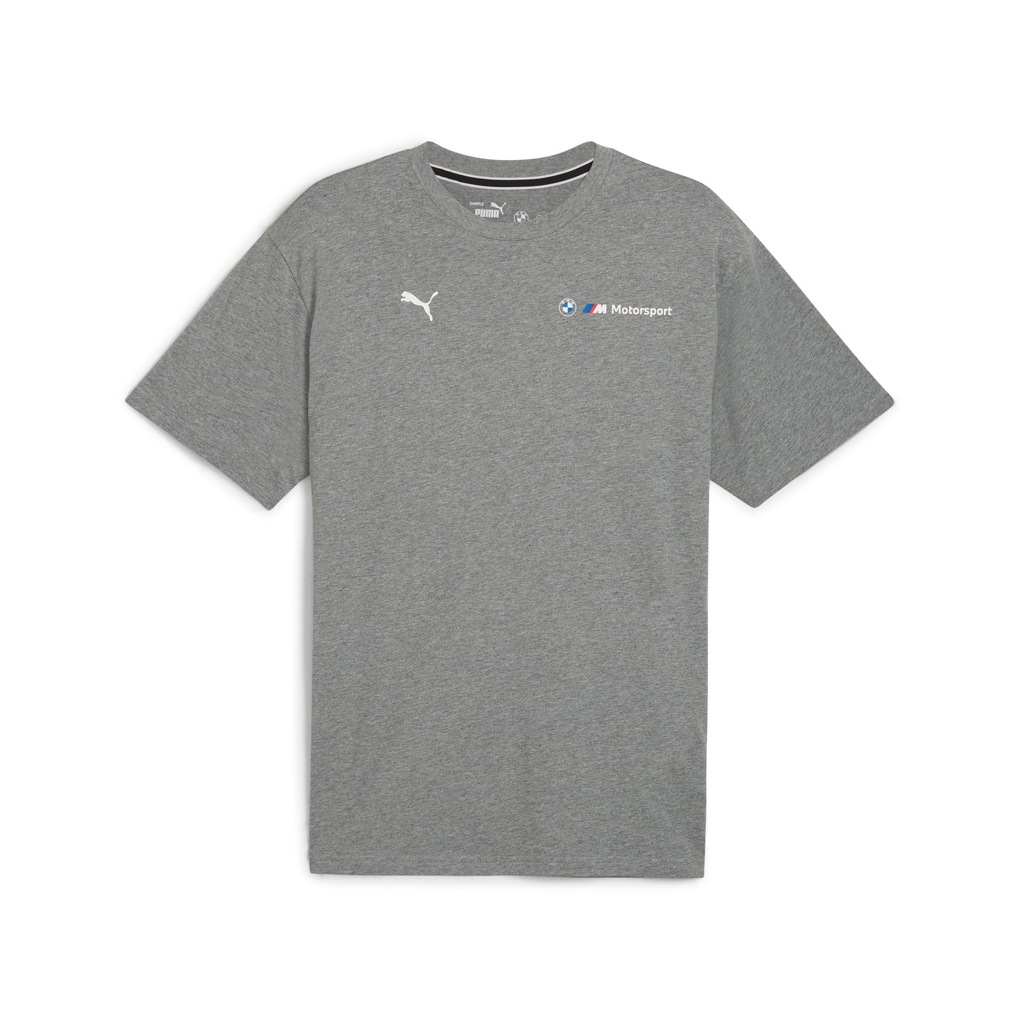 Bmw Men's Grey Genuine M Motorsport Logo T Shirt Tee Top Short Sleeve Relaxed Fit, 2XL