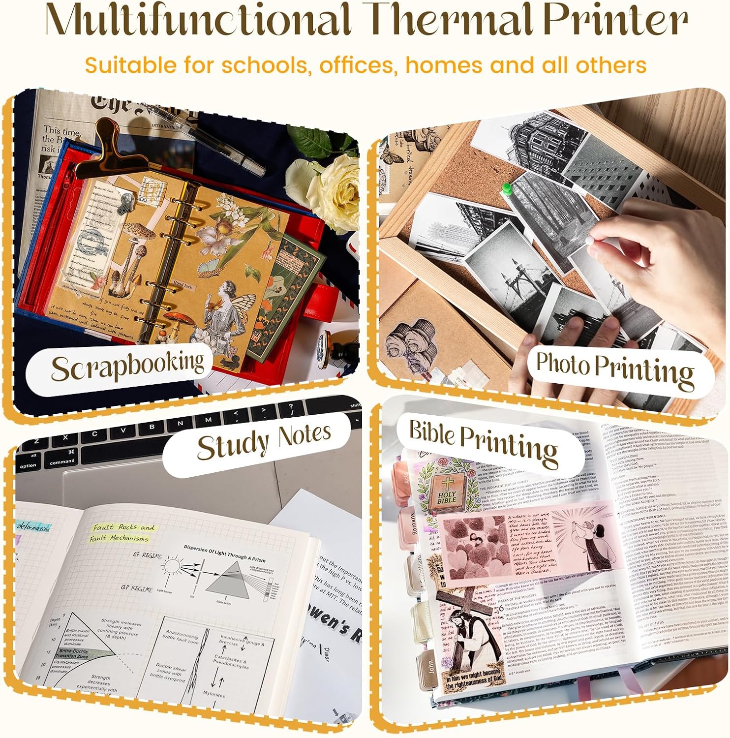 Phomemo M04S Portable Thermal Printer Printpod -AI Smart Printer Sticker Maker Machine, Support 2/3/4 inch Printing, Compatible with Phones, Tablets, 300dpi, Great for Document, Notes, Sticker, Gift