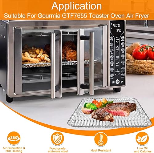 Miniatura 3 de Piezas de repuesto para horno tostador Gourmia GTF7655, accesorios de cesta de freidora de aire para horno tostador Combo de 17 preajustes de cocina