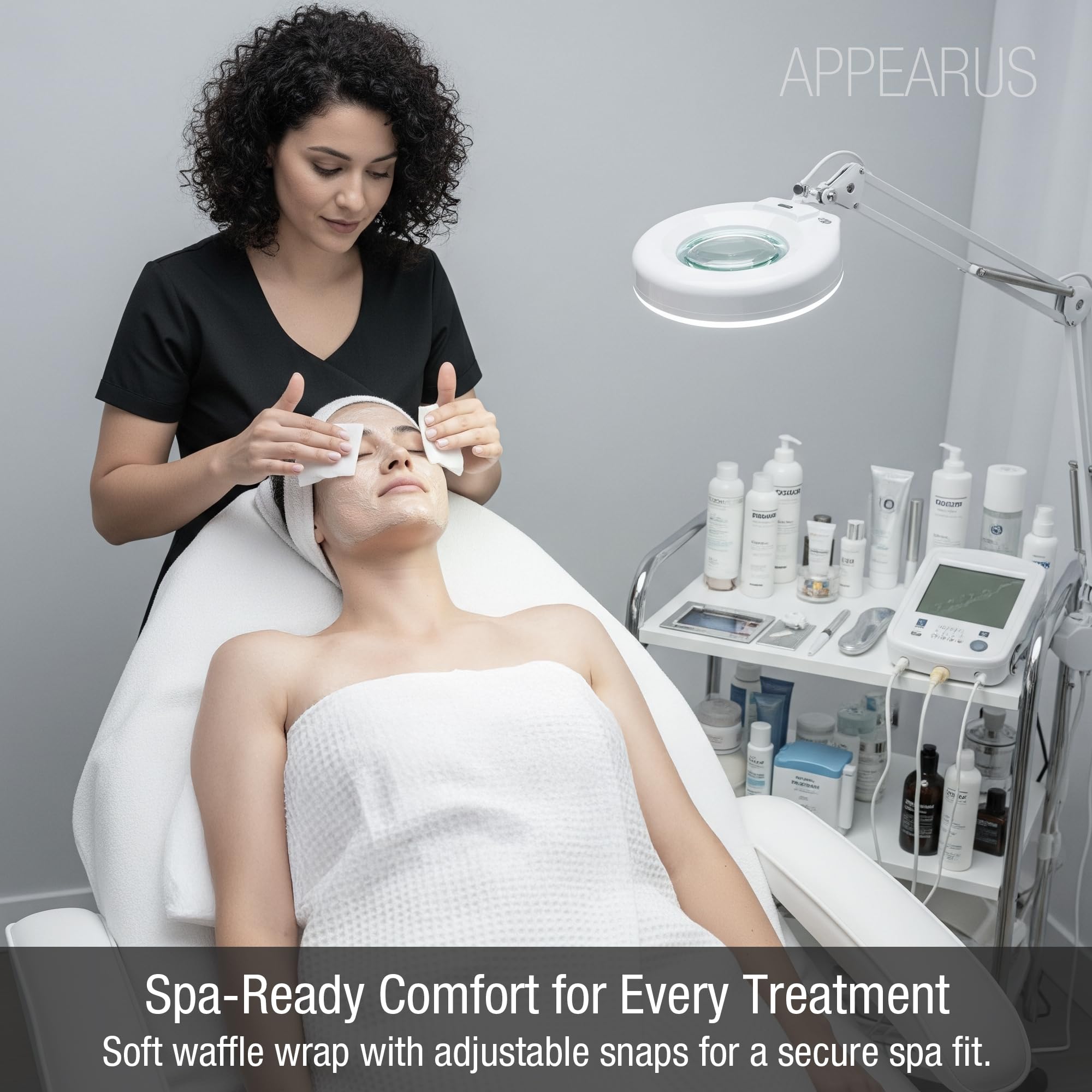 Envoltura de baño de gofres para mujer, talla única, ligera, de secado rápido, ajustable, con broches para spa, gimnasio, ducha y viajes 4