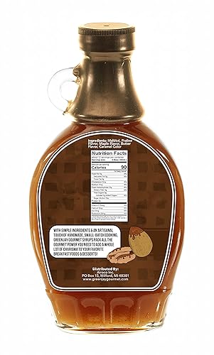 Miniatura 2 de Green Jay Gourmet Jarabe de praliné de arce sin azúcar, jarabe de desayuno prémium sin azúcar con sabores de arce, mantequilla y praliné, jarabe de