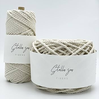 Amazon.co.jp: 【Stella Sea Fibers】マクラメロープ/紐 3本撚り